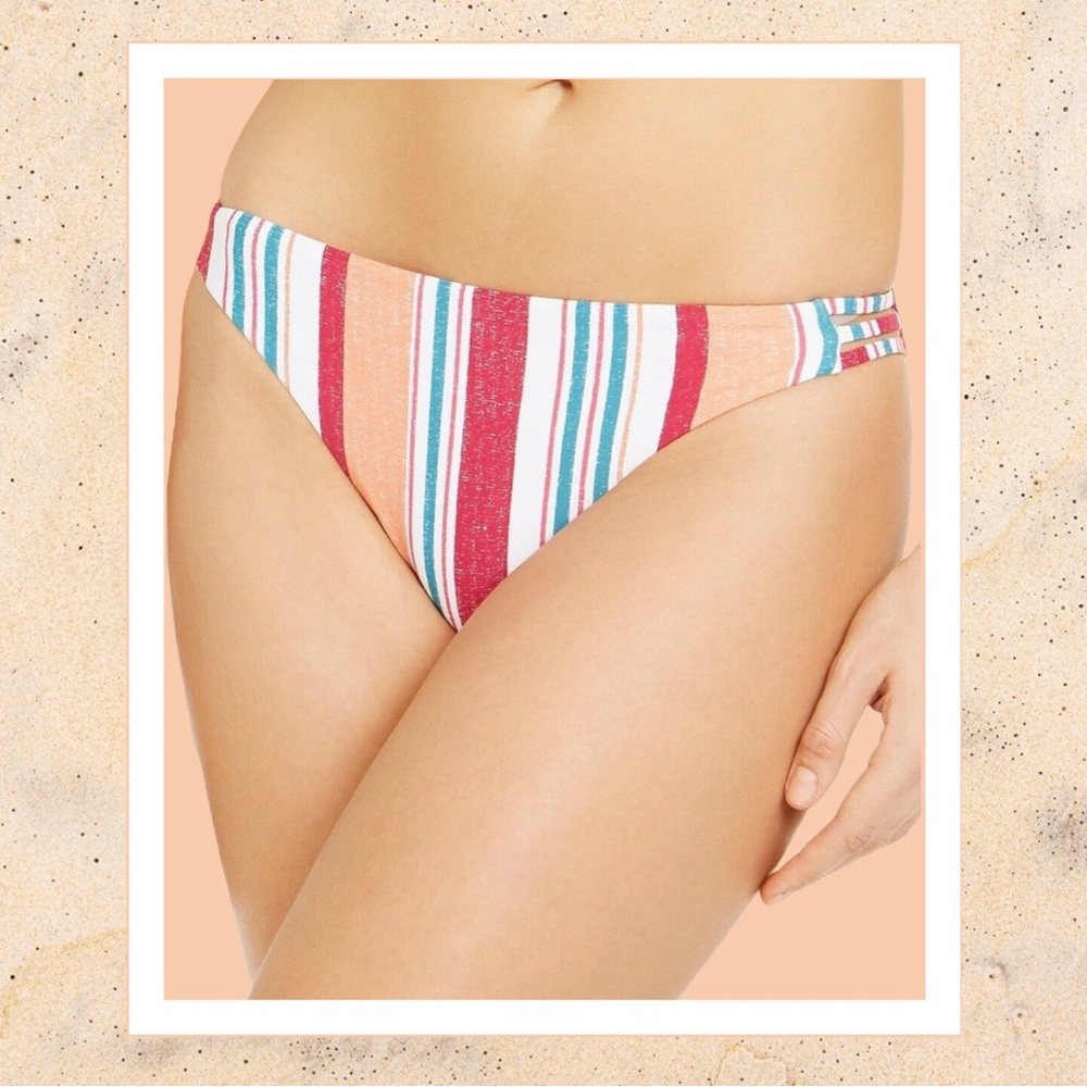 Roxy Stripe Strappy Bikini Bottom